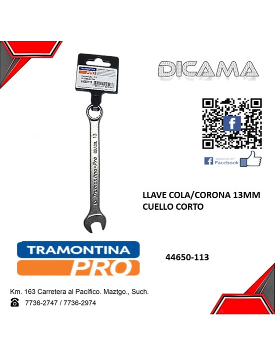 LLAVE COLA/CORONA 13MM CUELLO CORTO