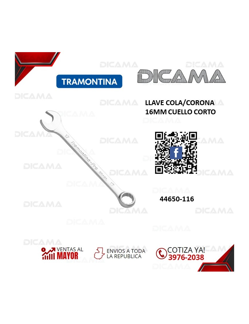 LLAVE COLA/CORONA 16MM CUELLO CORTO