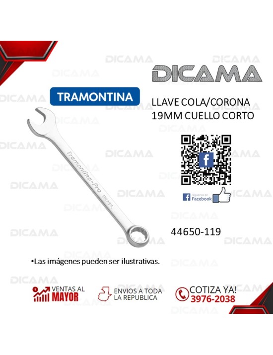 LLAVE COLA/CORONA 19MM CUELLO CORTO
