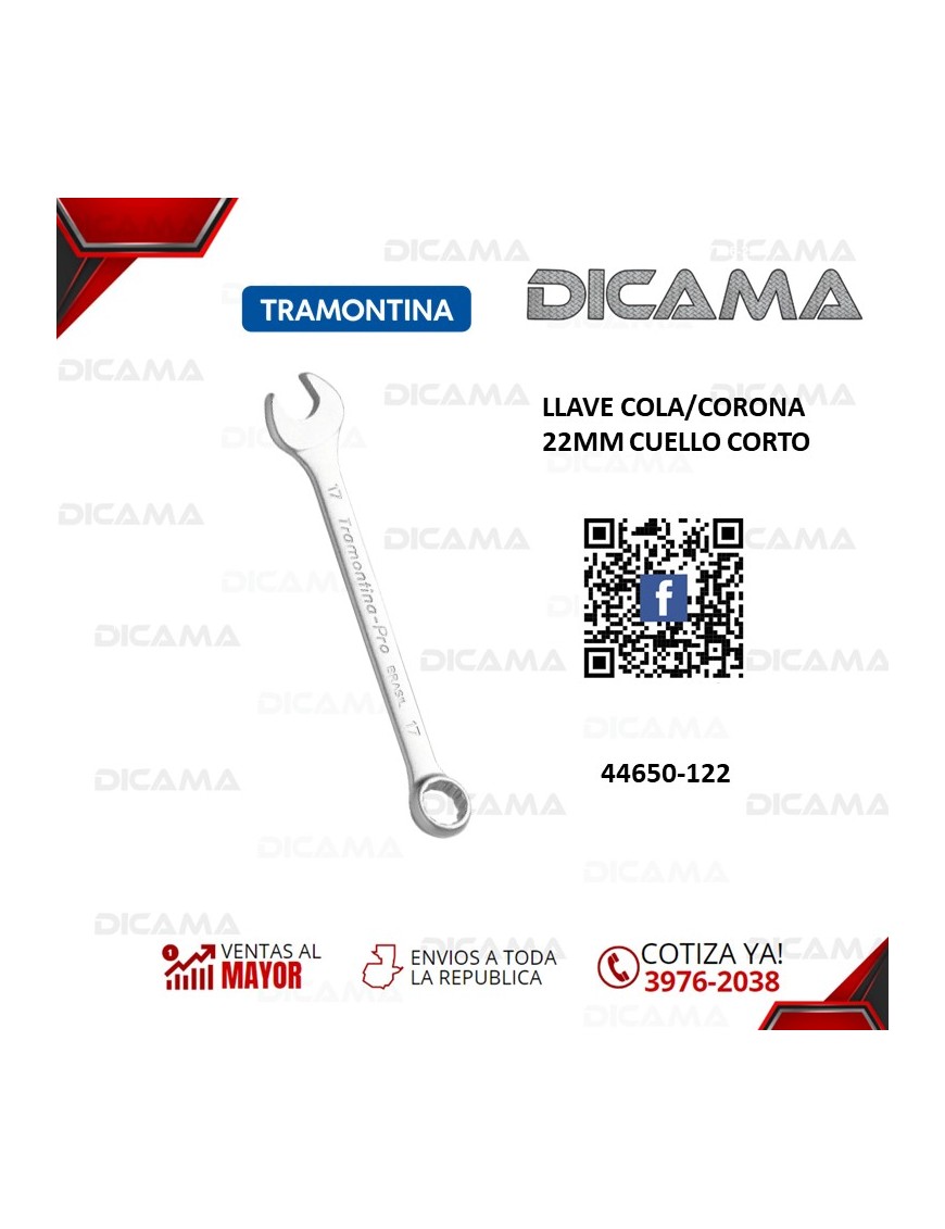 LLAVE COLA/CORONA 22MM CUELLO CORTO