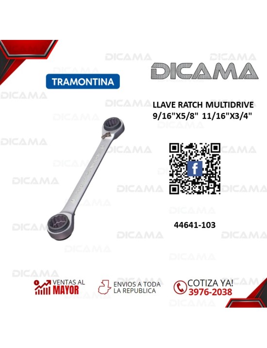 LLAVE RATCH MULTIDRIVE 9/16"X5/8"  11/16"X3/4"