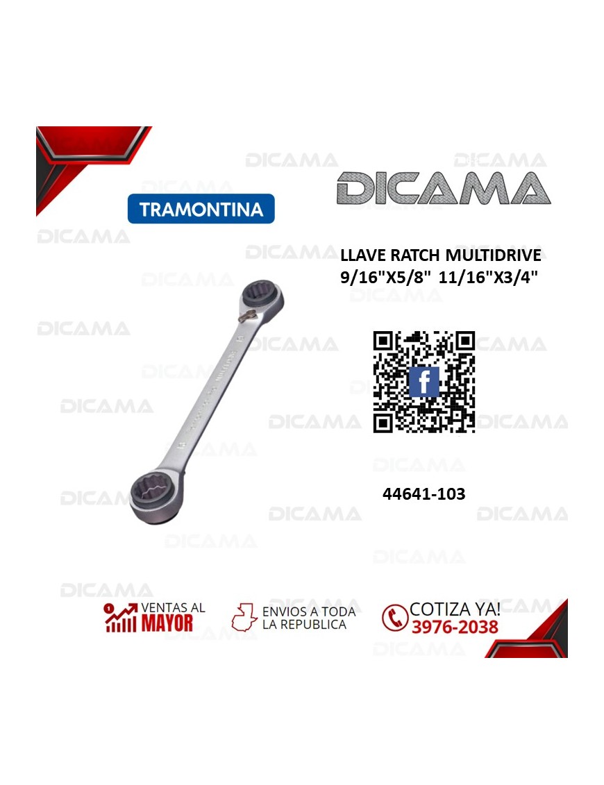 LLAVE RATCH MULTIDRIVE 9/16"X5/8"  11/16"X3/4"