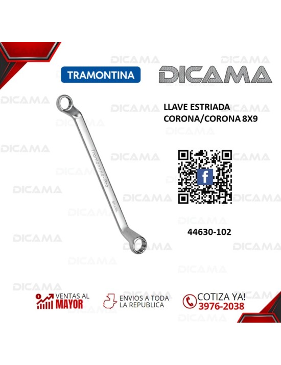 LLAVE ESTRIADA CORONA/CORONA 8X9