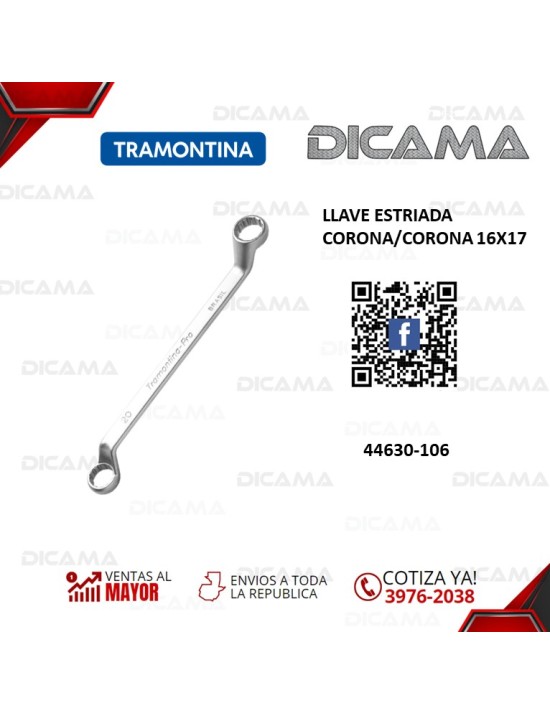 LLAVE ESTRIADA CORONA/CORONA 16X17