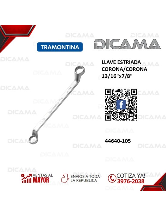 LLAVE ESTRIADA CORONA/CORONA  13/16"X7/8"