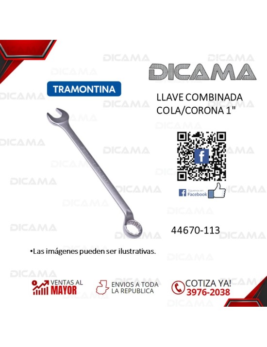 LLAVE COMBINADA COLA/CORONA  1"