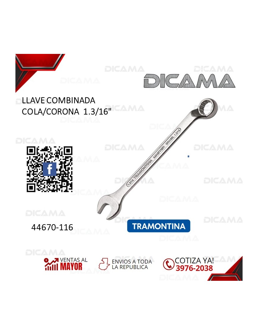 LLAVE COMBINADA COLA/CORONA  1.3/16" (30MM)