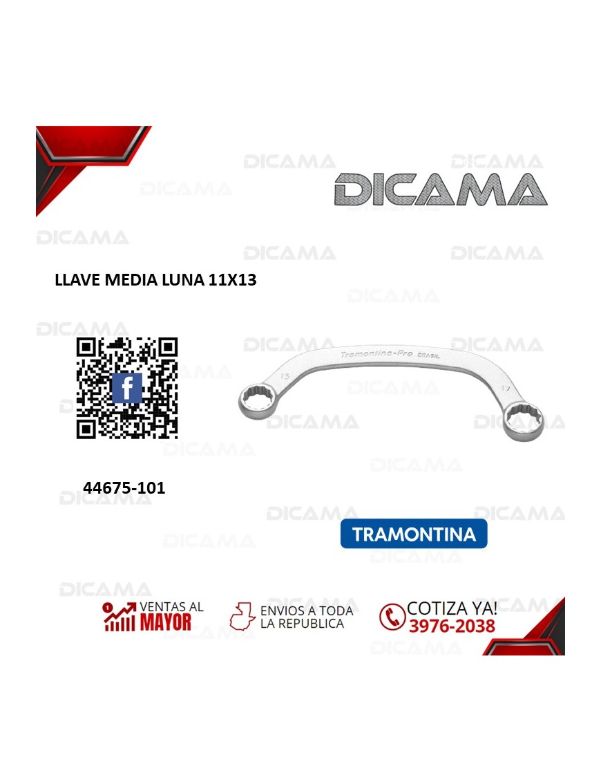 LLAVE MEDIA LUNA 11X13