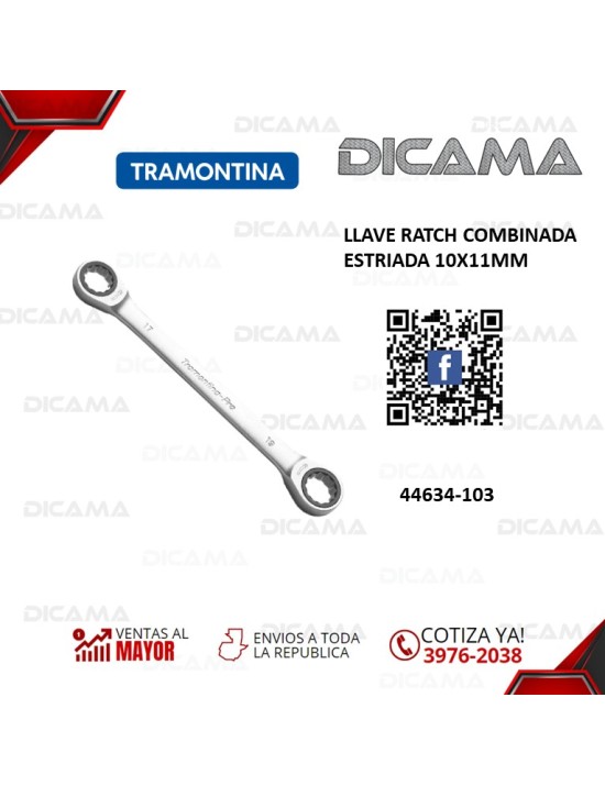 LLAVE RATCH COMBINADA ESTRIADA 10X11MM