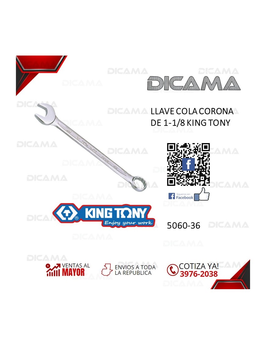 LLAVE COLA CORONA 1-1/8"