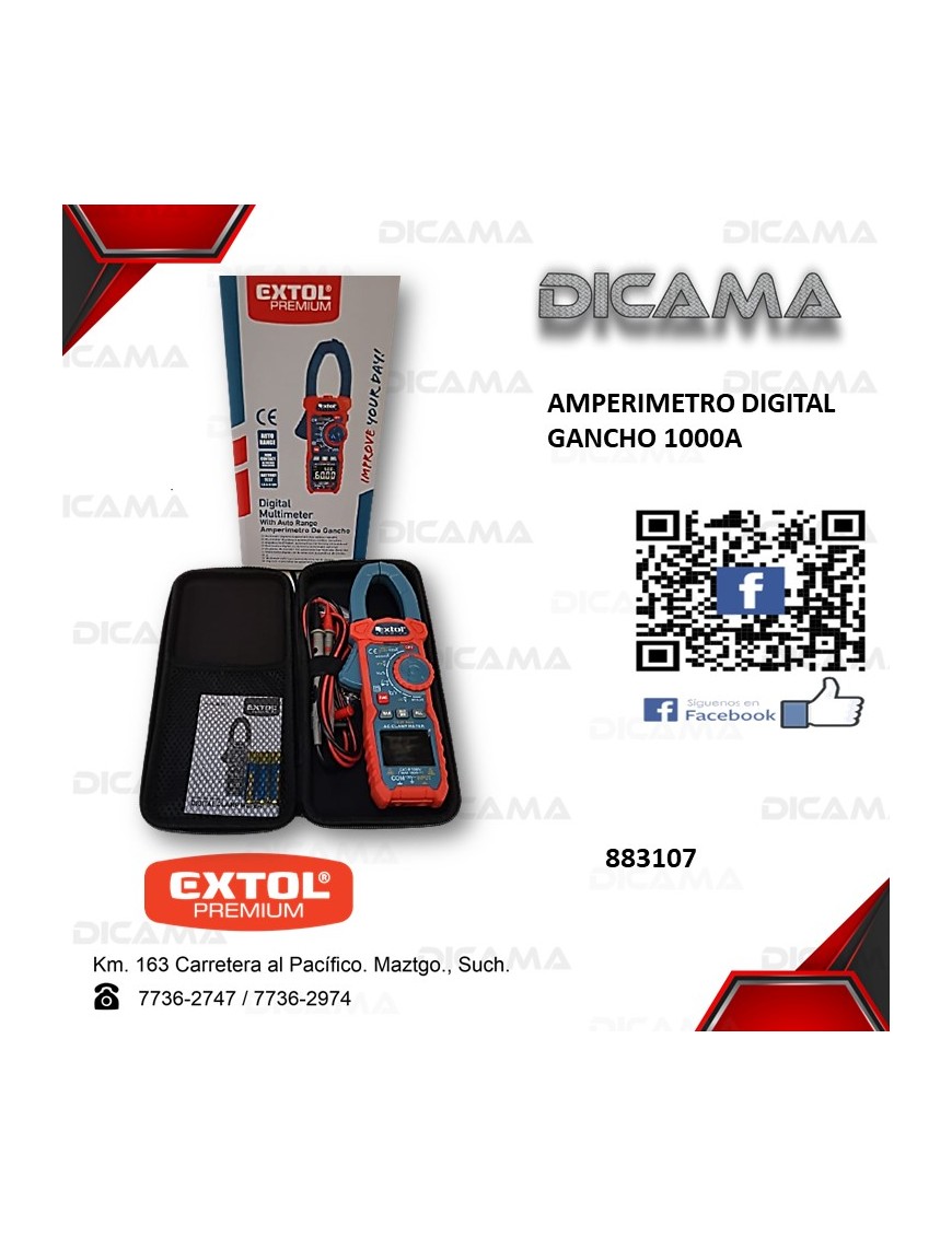 TESTER DIGITAL GANCHO 1000A