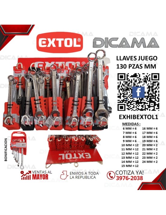 LLAVES JUEGO130 PZAS MM + JG 8 UNDS