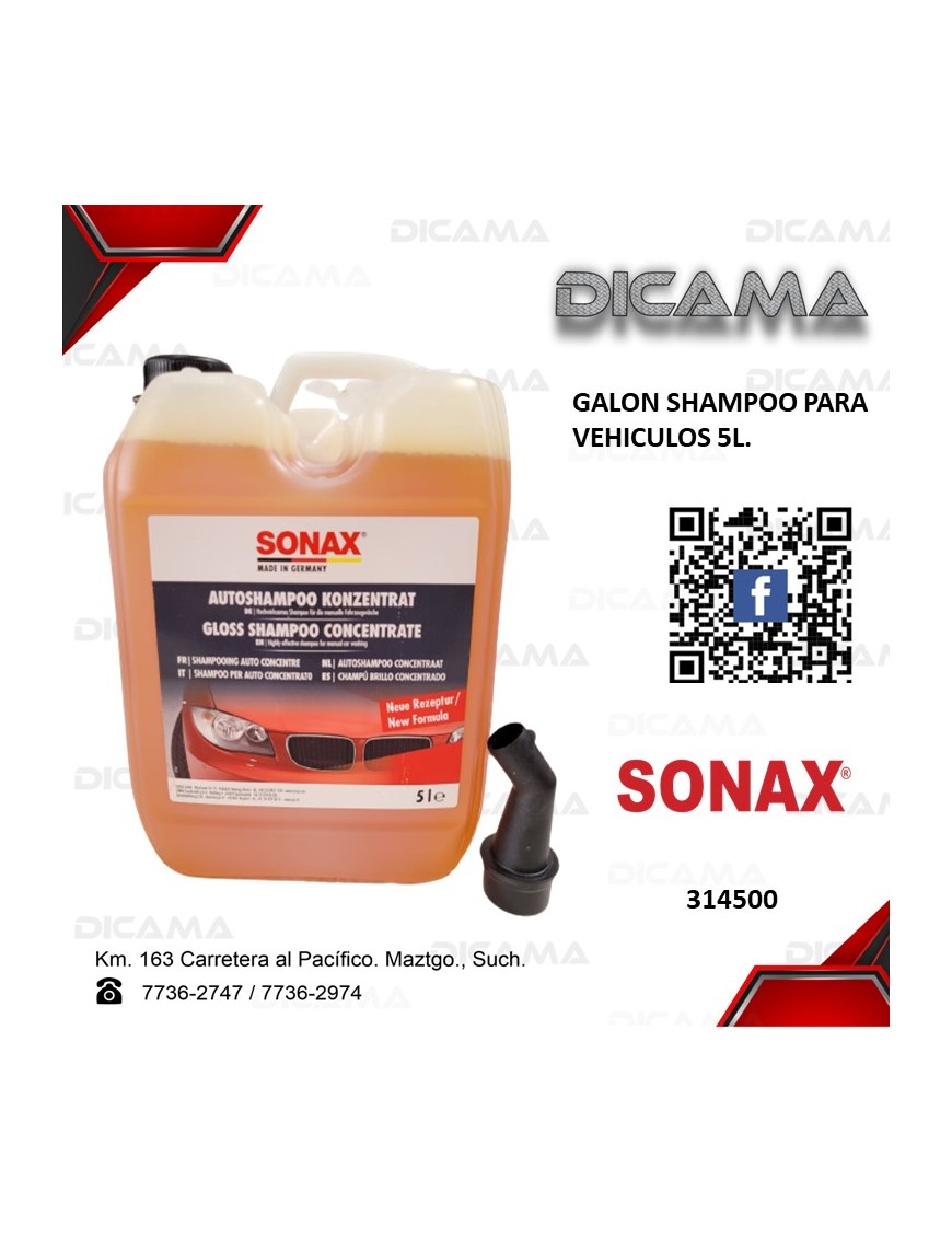 GALON SHAMPOO PARA VEHICULOS