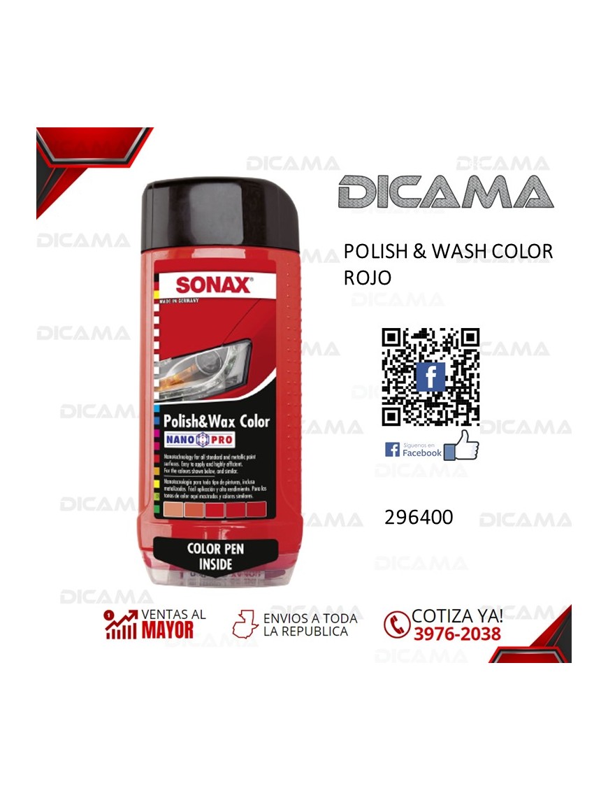POLISH & WASH COLOR ROJO