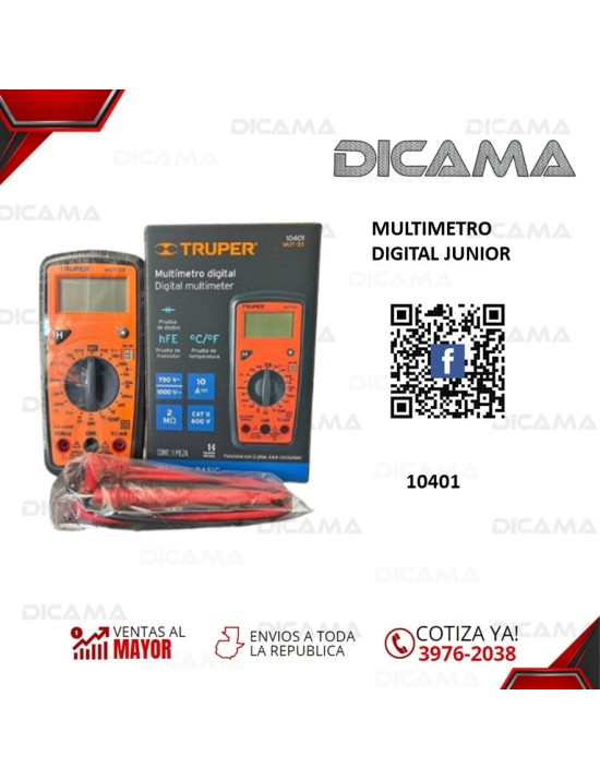 MULTIMETRO DIGITAL JUNIOR