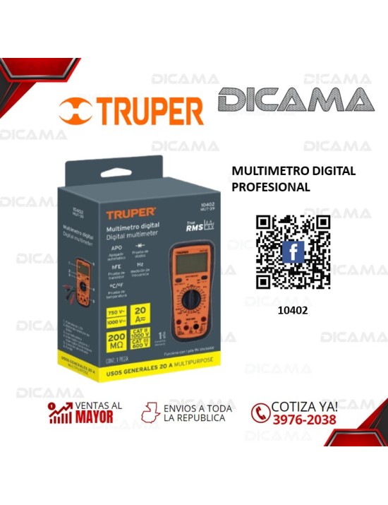 MULTIMETRO DIGITAL PROFESIONAL