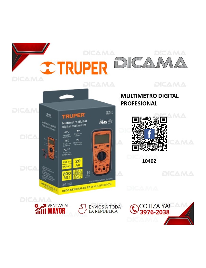 MULTIMETRO DIGITAL PROFESIONAL