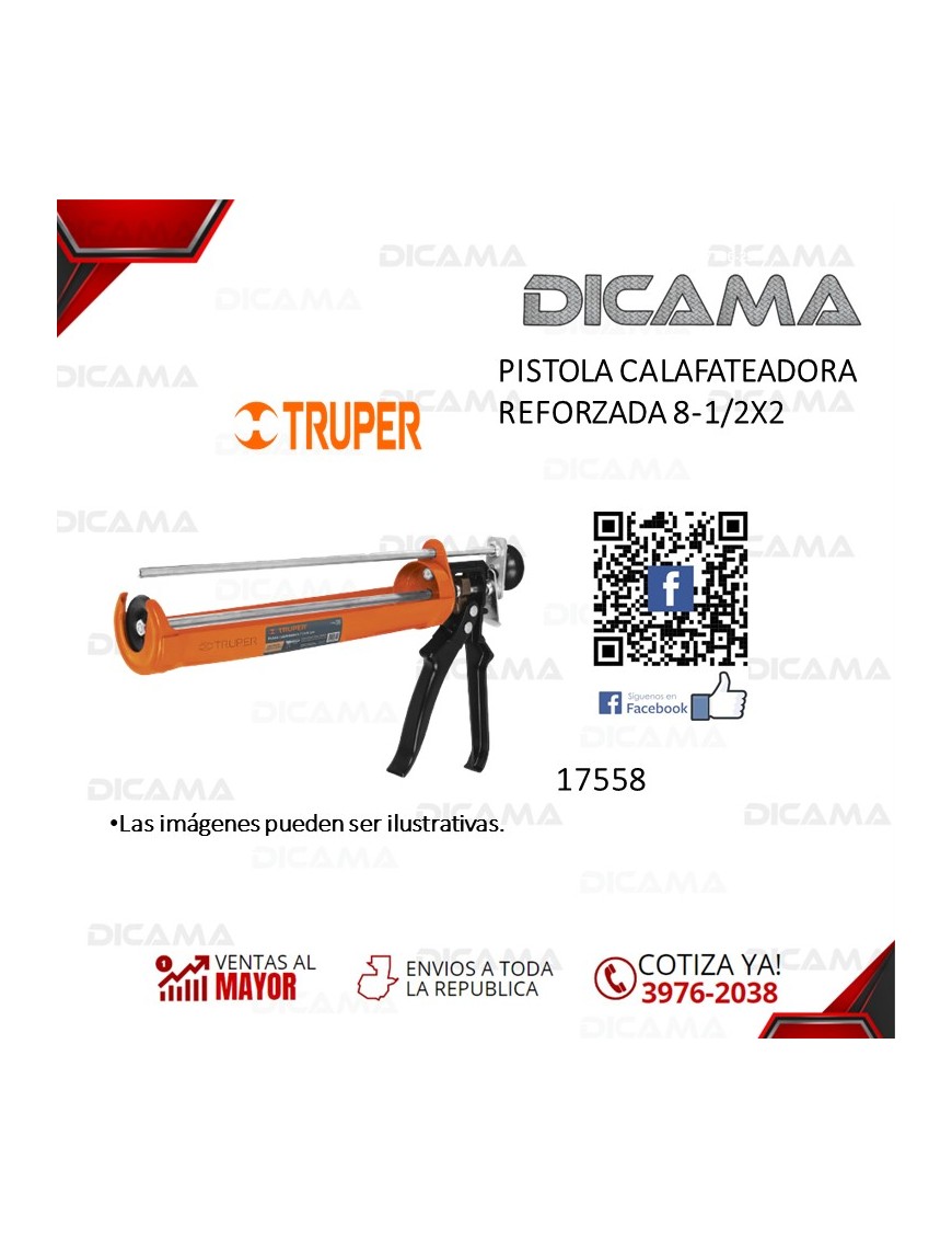 PISTOLA CALAFATEADORA REFORZADA 8-1/2X2