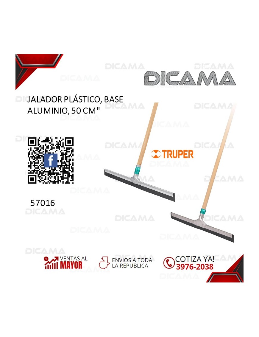 JALADOR DE HULE BASE ALUMINIO 50 CM"