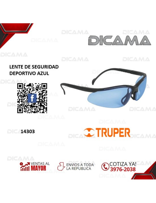 LENTES DE SEGURIDAD DEPORTIVO AZUL