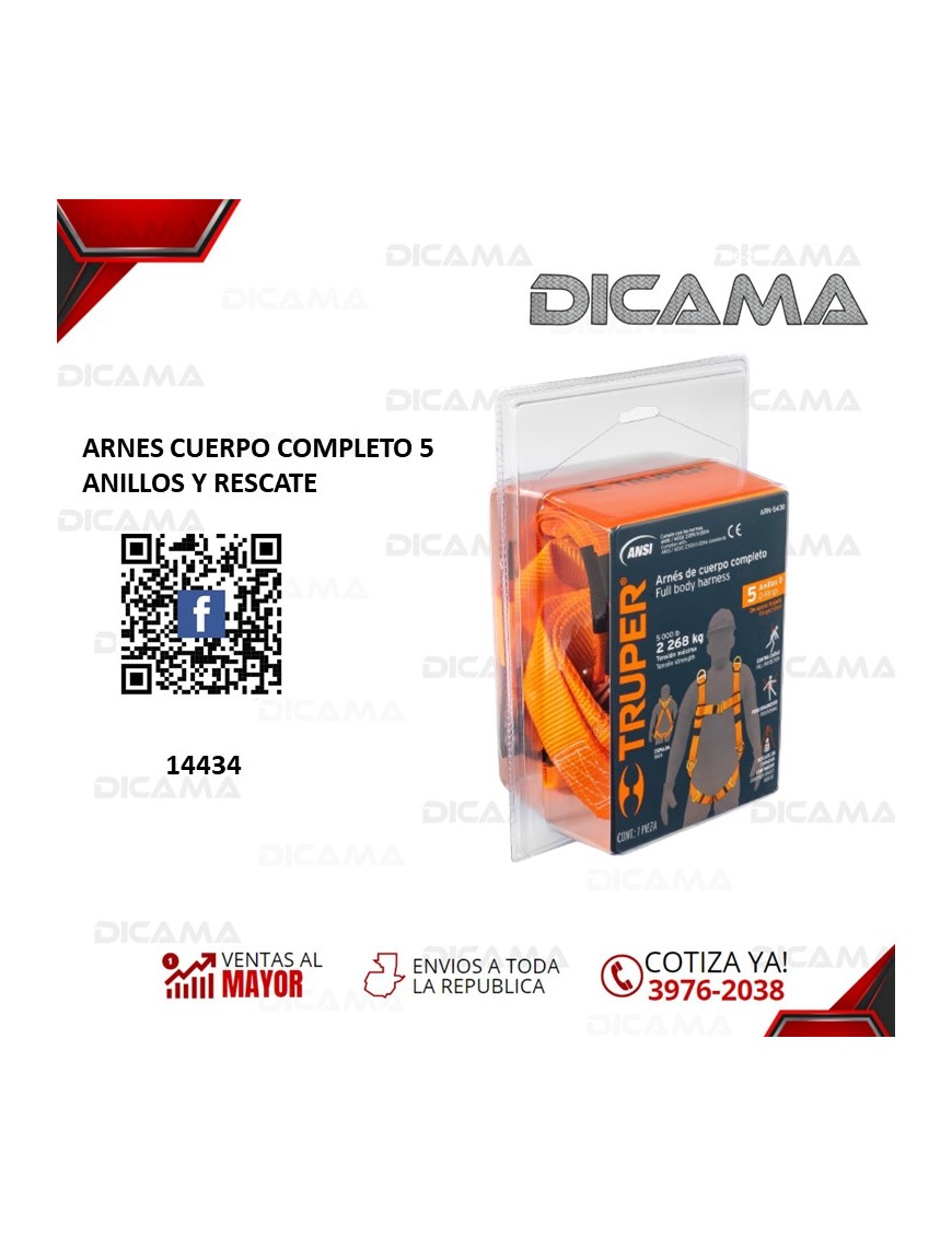 ARNES CUERPO COMPLETO 5 ANILLOS Y RESCATE