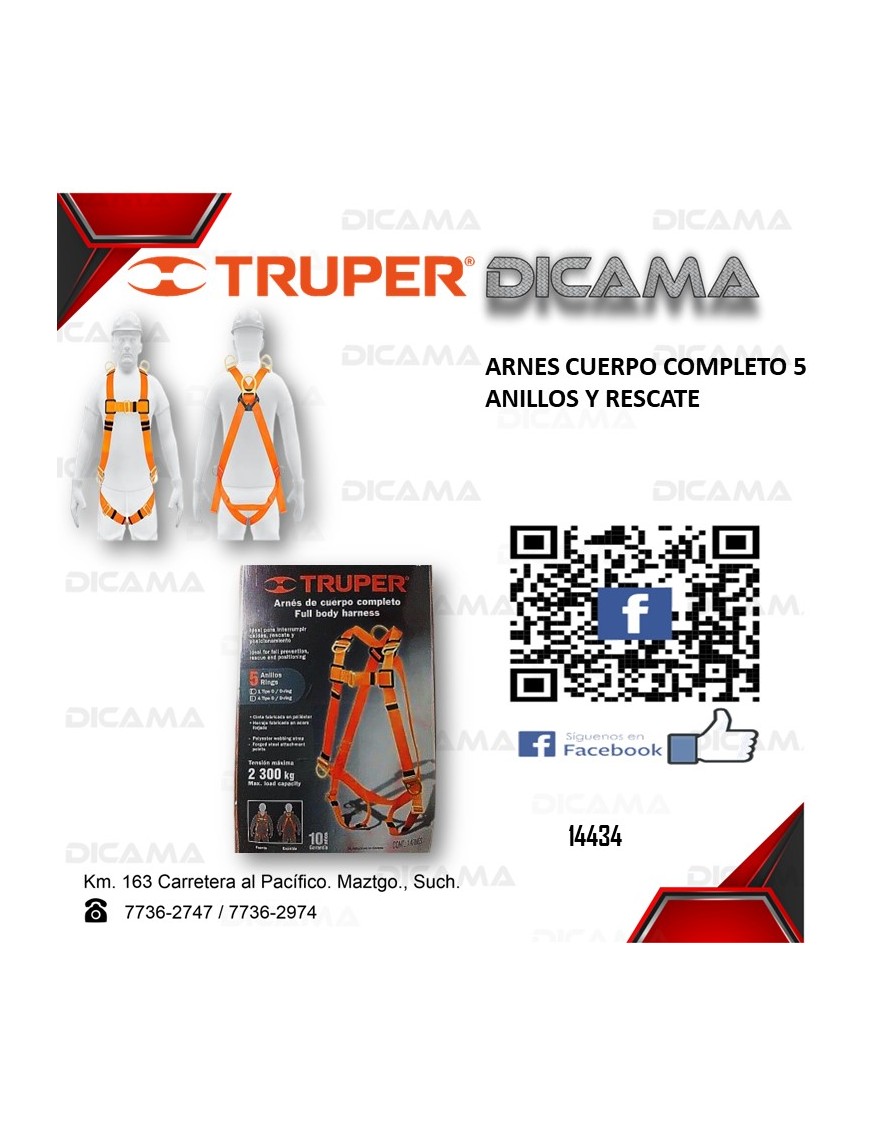 ARNES CUERPO COMPLETO 5 ANILLOS Y RESCATE