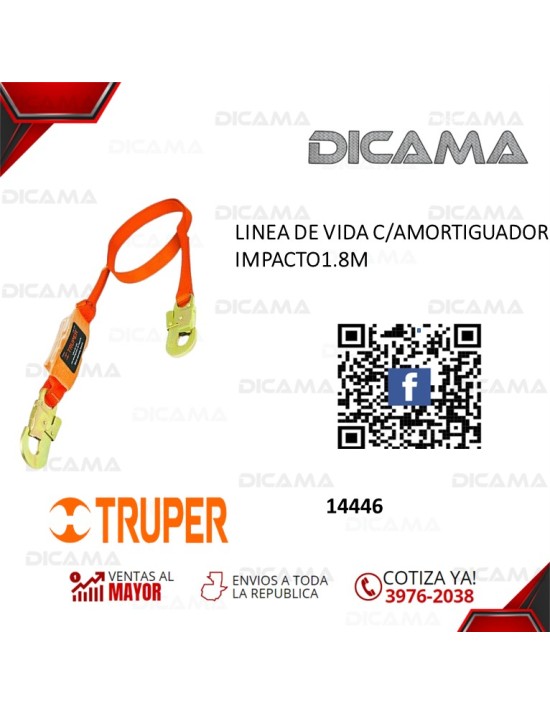 LINEA DE VIDA C/AMORTIGUADOR IMPACTO1.8M