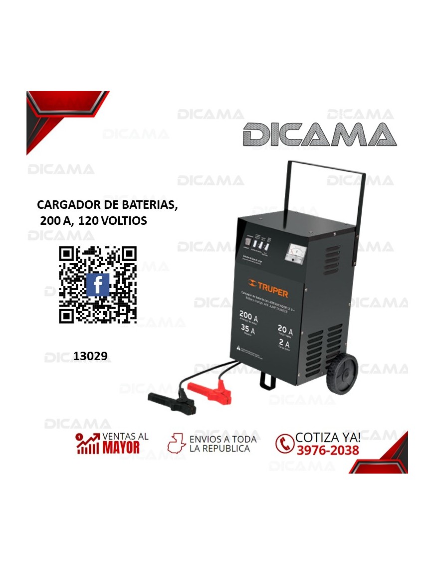 CARGADOR DE BATERIAS 200 AMPERIOS 120 VOLTIOS