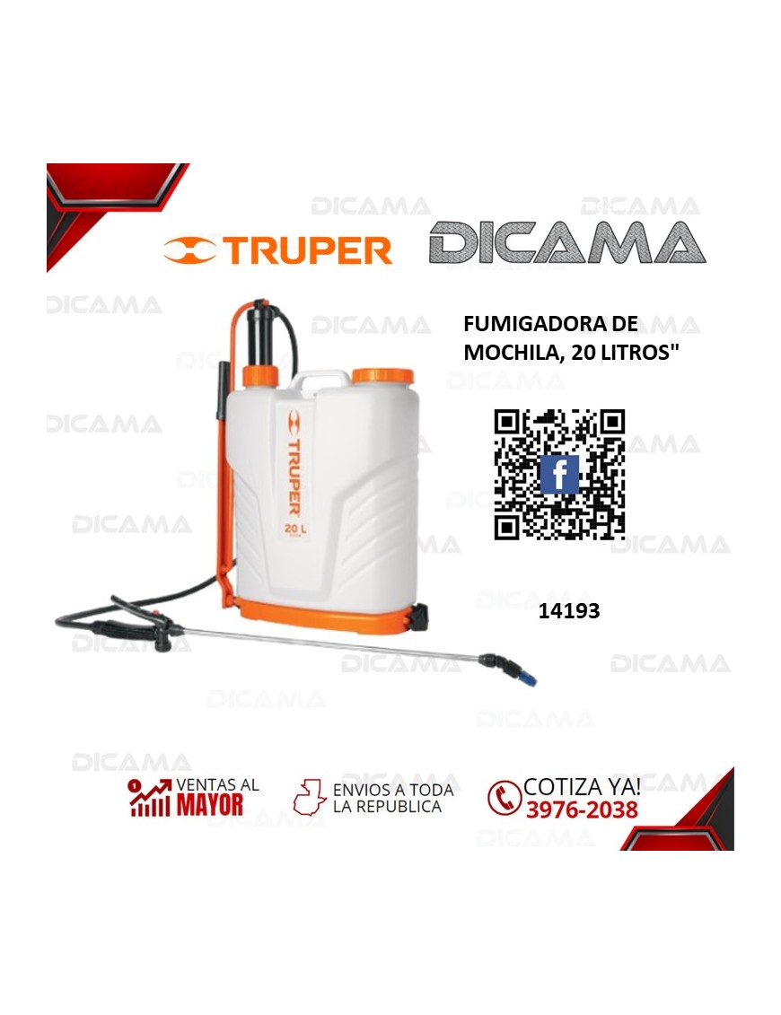 FUMIGADORA 20 LITROS TIPO MOCHILA