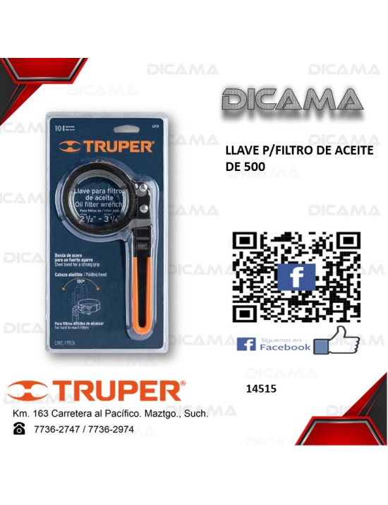 LLAVE P/FILTRO DE ACEITE DE 500