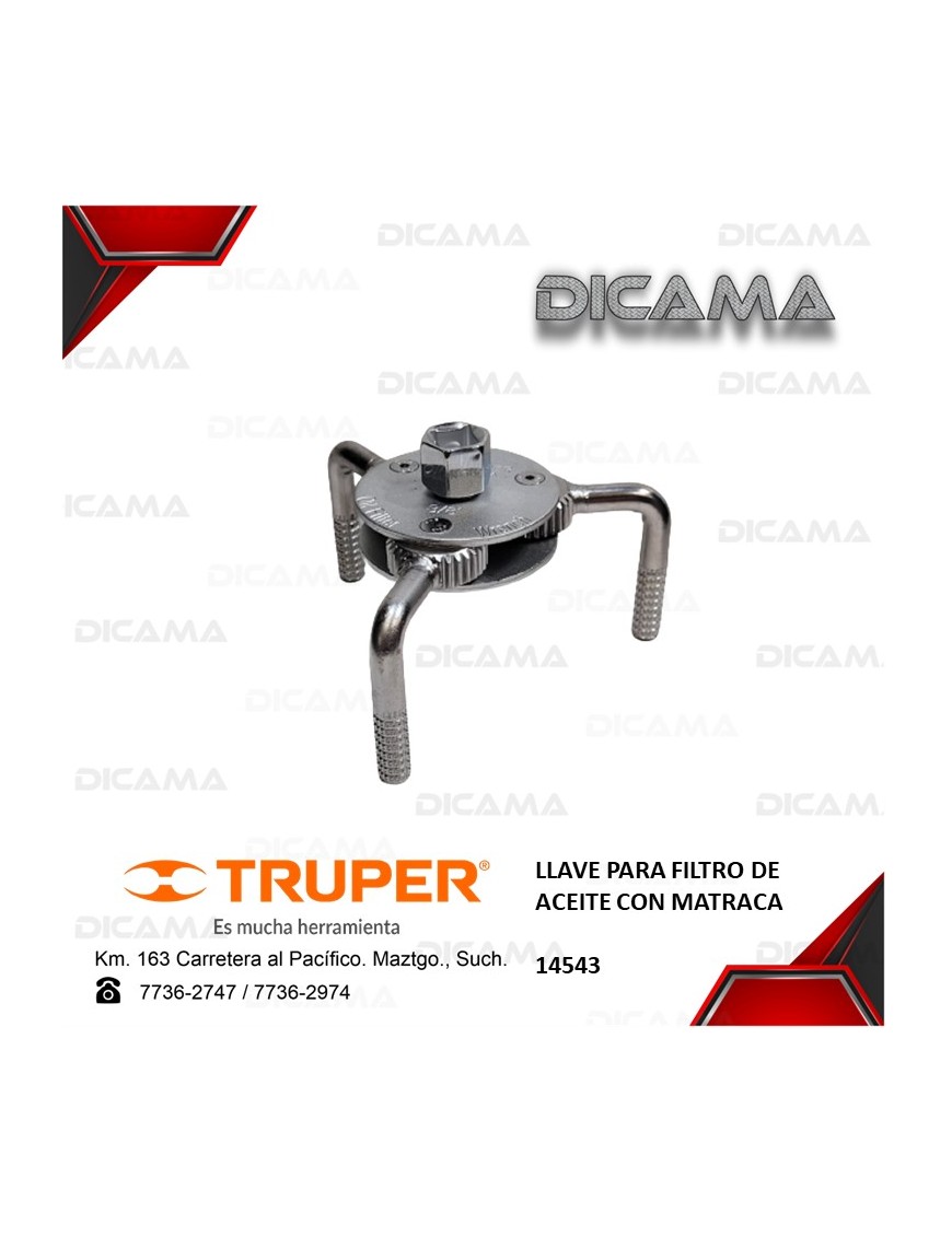 LLAVE P/FILTRO DE ACEITE CON MATRACA