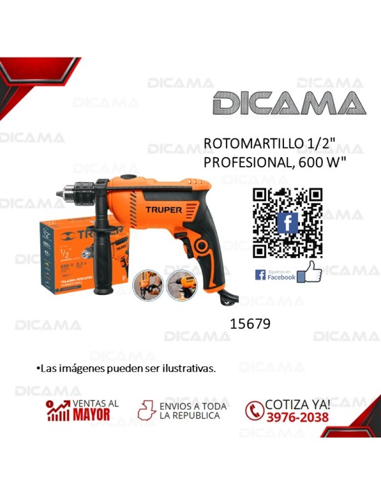 ROTOMARTILLO 1/2" 600 WATTS PROFESIONAL