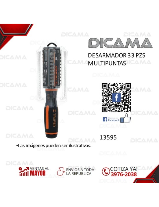DESARMADOR JGO 33 PZS MULTIPUNTAS
