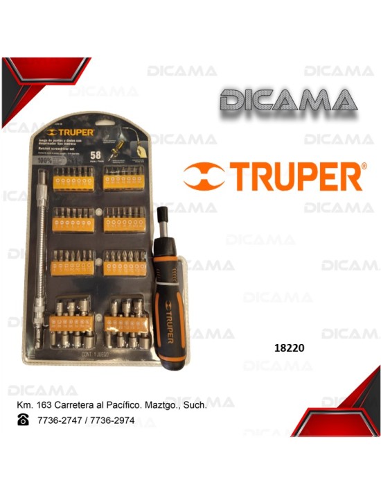 DESARMADOR JGO 58 PZS PUNTAS