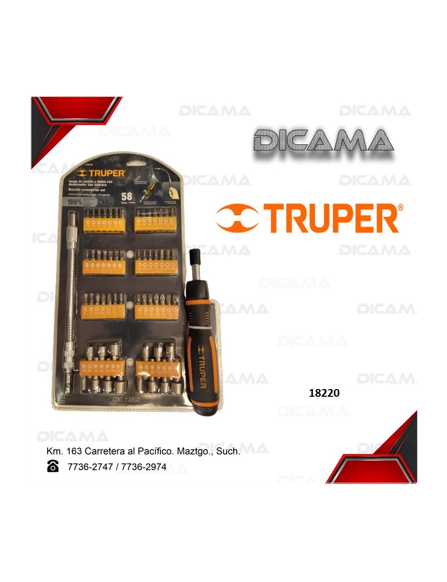 DESARMADOR JGO 58 PZS PUNTAS