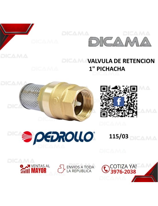 VALVULA PICHACHA DE 1"