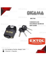CANDADO 50MM ALTA SEGURIDAD NEGRO 4X IMP