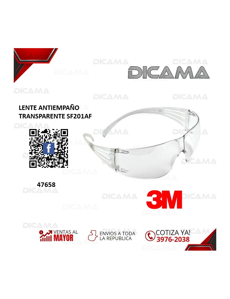 LENTES  TRANSPARENTE ANTIEMPAÑO 47658