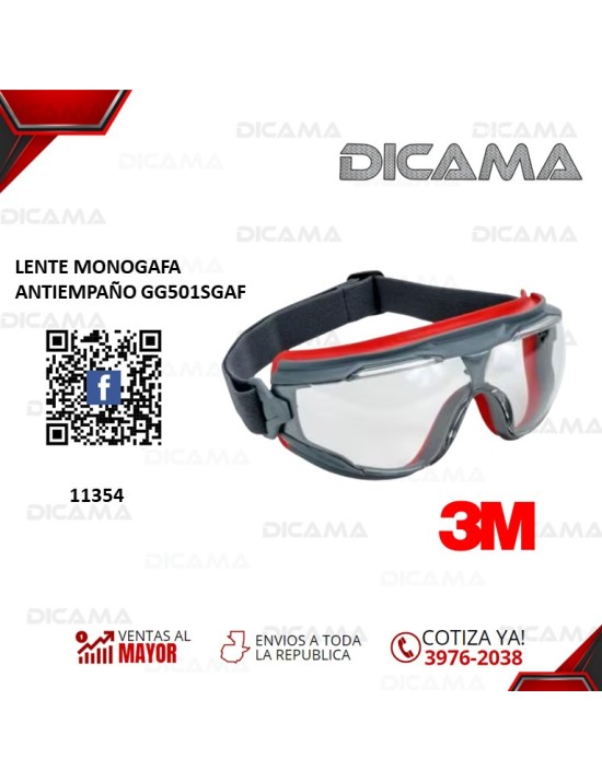LENTES ROJO/GRIS MONOGAFA ANTIEMPAÑO GG501SGAF
