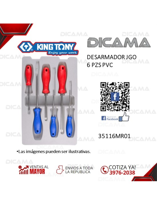 DESARMADOR JGO 6 PZS PVC