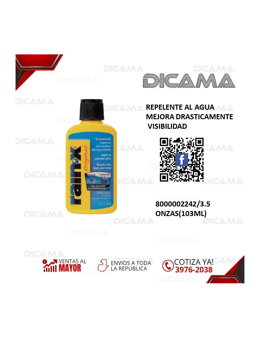 REPELENTE AL AGUA MEJORA DRASTICAMENTE VISIBILIDAD