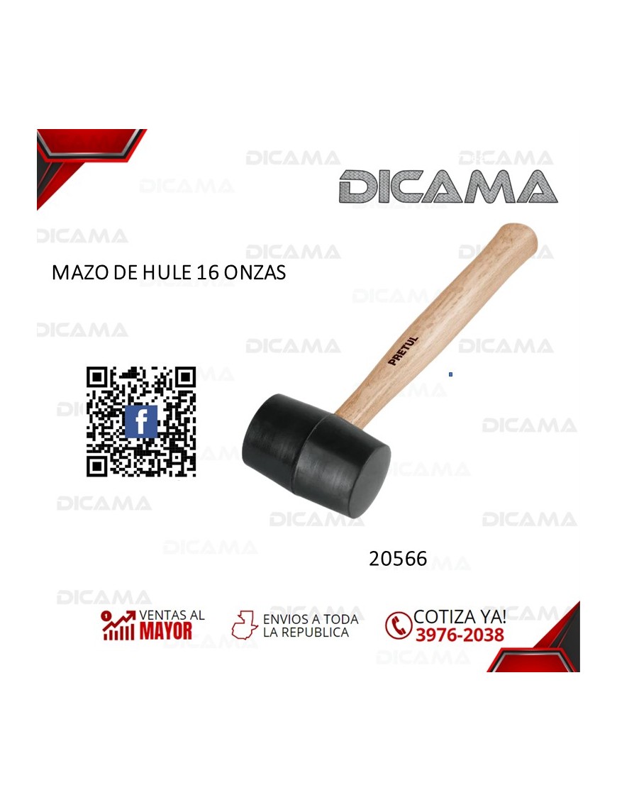 MAZO DE HULE 16 ONZAS