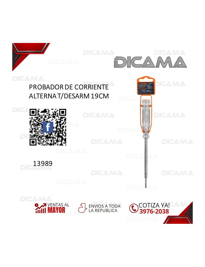 PROBADOR DE CORRIENTE ALTERNA T/DESARM 19CM