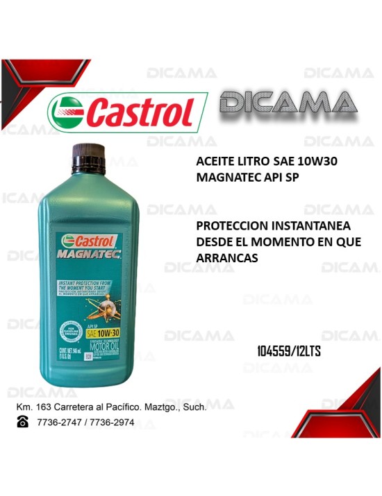 ACEITE LITRO 10W30 MAGNATEC API SN