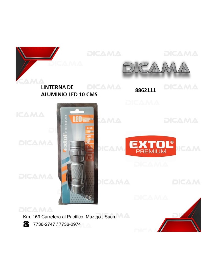 LINTERNA DE ALUMINIO LED 10CMS