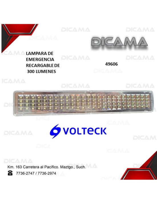 LAMPARA DE EMERGENCIA RECARGABLE DE 300 LÚMENES