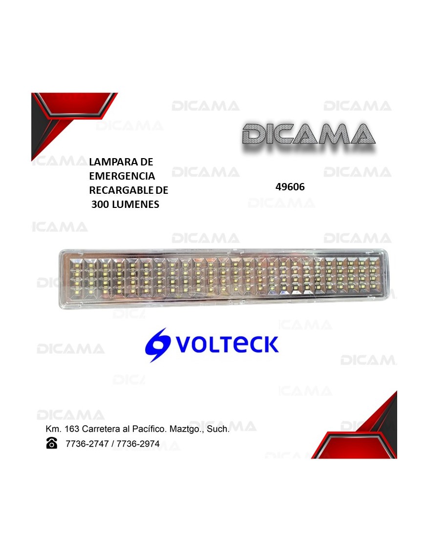 LAMPARA DE EMERGENCIA RECARGABLE DE 300 LÚMENES