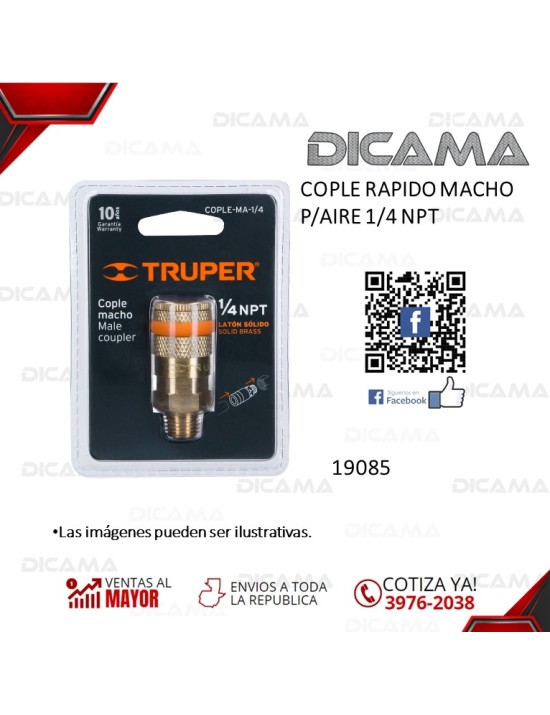 COPLE RAPIDO MACHO P/AIRE 1/4 NPT