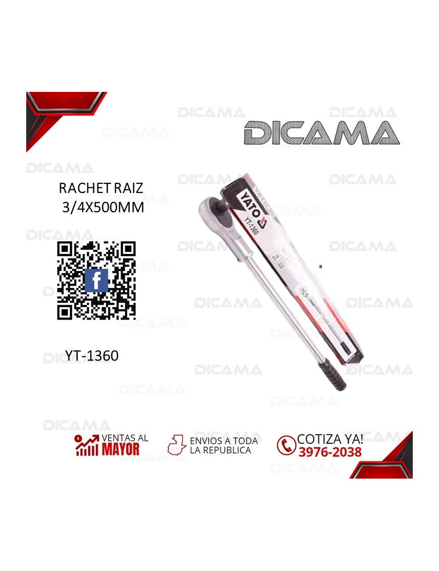 RATCHET RAIZ 3/4" 25"