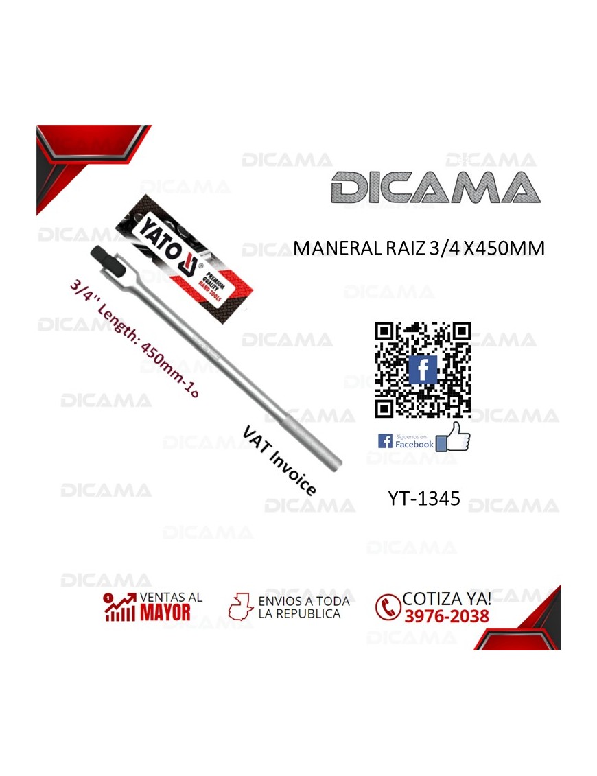 MANERAL RAIZ 3/4" 19"